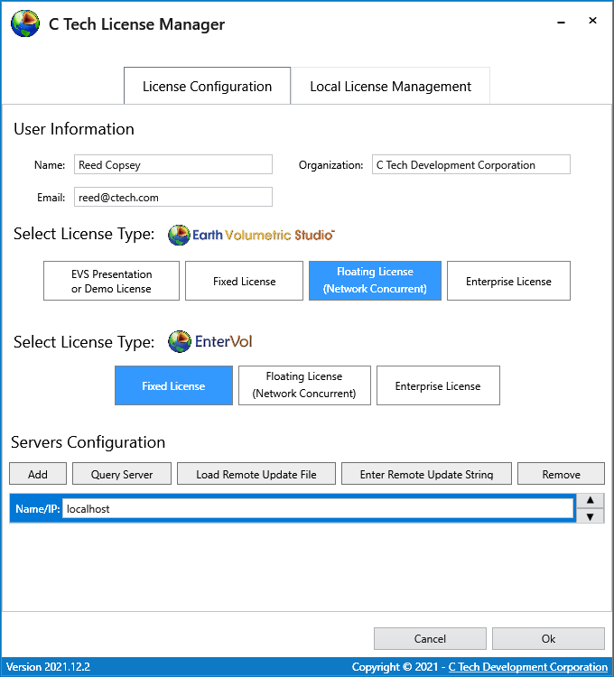 Floating License options