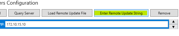 Enter Remote Update String