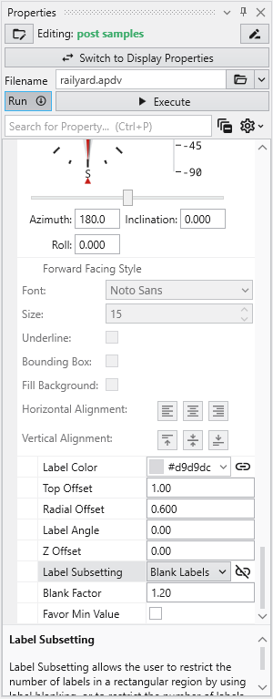 Label Subsetting option set to Blank Labels